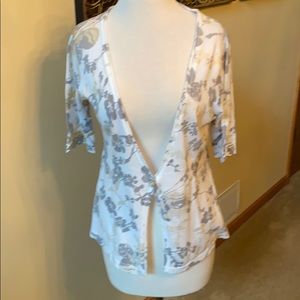 Charlotte Tarantola short sleeve 1 button cardigan